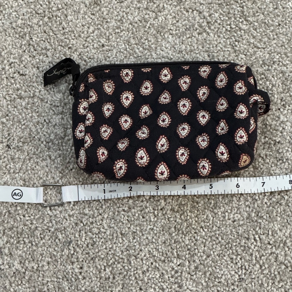 Vera Bradley Black and Red Paisley Pouch